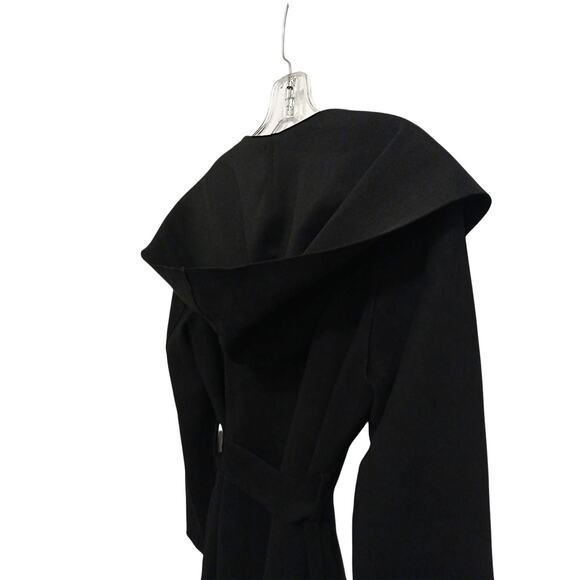 Zara Black Hooded Coat Brand New NWOT - Picture 4 of 16